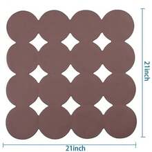 Webos - Alfombrilla de ducha antideslizante, de goma natural, antideslizante, para tina, con ventosas fuertes, para tina y tina, para ancianos y niños, para baño cuadrado de ducha, color café, 21 x 21 - C y f - Ver 5