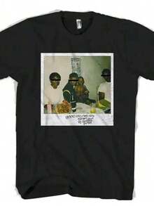 Kendrick Lamar Hombres&amp; Camiseta de Mujer para Hombre, 100% Algodón, Manga Corta, Cuello Redondo, Estampado Moderno, Envío Gratis#913042blusas para mujer playeras de mujer vestidos casuales para mujer y2k playeras deportivas para mujer verano camisetas ropa de mujer Fashion Perfect For Daily - Negro - Ver 6