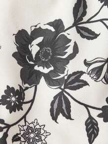 Vestido sin mangas con estampado floral para mujer Fgghhh, vestido de verano - Blanco y Negro - Ver 3