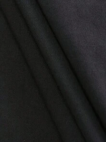 1 pieza con impresión en negrita |   Regalo sorpresa | Camiseta casual de cuello redondo para mujer de 180g, 100% algodón, estilo regular para primavera y verano. - Negro - Ver 10