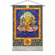 黄財神風タンカ背景布 仏像布製壁掛け装飾画 壁布 玄関通路用掛け布 - 語縦型バージョン - S443 - チェックする 5