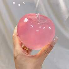 1PC Squishy Apple-Shaped Stress Relief Squeeze Toy - Portable, Slow-Rising, And Squishy Gift For Anxiety Relief, Office Relaxation, And Home Decor Cute Little Gift - 粉紅麥芽糖蘋果捏捏 - 查看 5