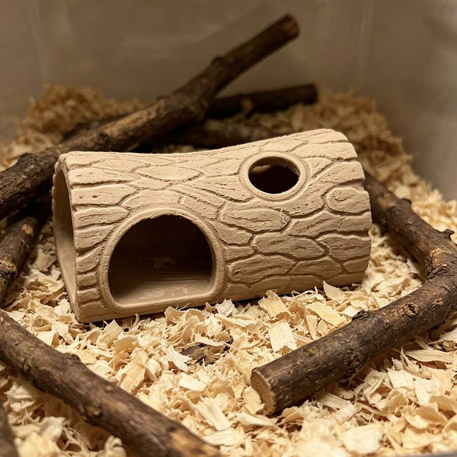1pc Creative Tree Hollow Style Pet Hideout, Landscape Nest, Aquarium Ornamental Shrimp Breeding And Hideout, Reptile House, Pet Cage Decoration Accessory - One Size - View 1