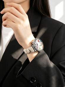 1件女款纖細腰身超纖皮革智慧手錶錶帶，兼容18mm/20mm/22mm，適用Galaxy Watch 8/7/6/5/4 (40mm, 44mm)，快拆彈簧桿，免工具安裝，易於佩戴，兼容 Watch GT6/5/4/3/Pro (46mm)，適用智慧手錶接口寬度18mm/20mm/22mm，智慧手錶錶帶配件 - Pearl White - 查看 3