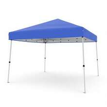 Soonbuy 10x10 FT Pop Up Canopy Tent With Slant Legs, One Push Setup Portable Outdoor Gazebo Shelter With Carrying Bag, 8x8 FT Canopy Cover Included For Patio Deck Garden Beach Events Parties Camping - Blue - View 1