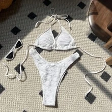 Nuevo bikini de dos piezas con tirantes ajustables, dulce y sexy. - Rosa Fucsia - Ver 6