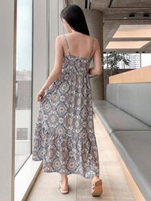 YHHDAZY Vestido largo sin mangas tipo camiseta para mujer, estilo bohemio de verano para crucero, vestido largo floral para vacacionesYHH - Multicolor - Ver 4