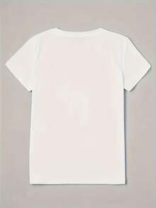 Women's T-Shirt - Short Sleeve T-Shirt With Cat And Kitten Print - Semi-Sheer Summer Blouse With Round Neck, Casual Style - Top To Layer, Machine Washable And Wear-Resistant - Elegant Special Line (No Required) - Tops For Women - 白色 - 查看 3