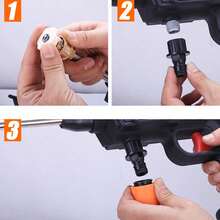 Pressure Washer, Cordless Water Spray Gun With 2 Battery Portable Car Washer Cleaner - Black - View 4