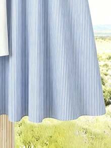 Set de 2 piezas Blusa de unicolor + Falda estampada con flores moradas de estilo casual de vacaciones para mujer, Conjunto de verano para mujer, Conjunto de falda y blusa, Conjunto de falda y blusa para mujer, Conjunto de falda estampada de pri - Multicolor 3 - Ver 6