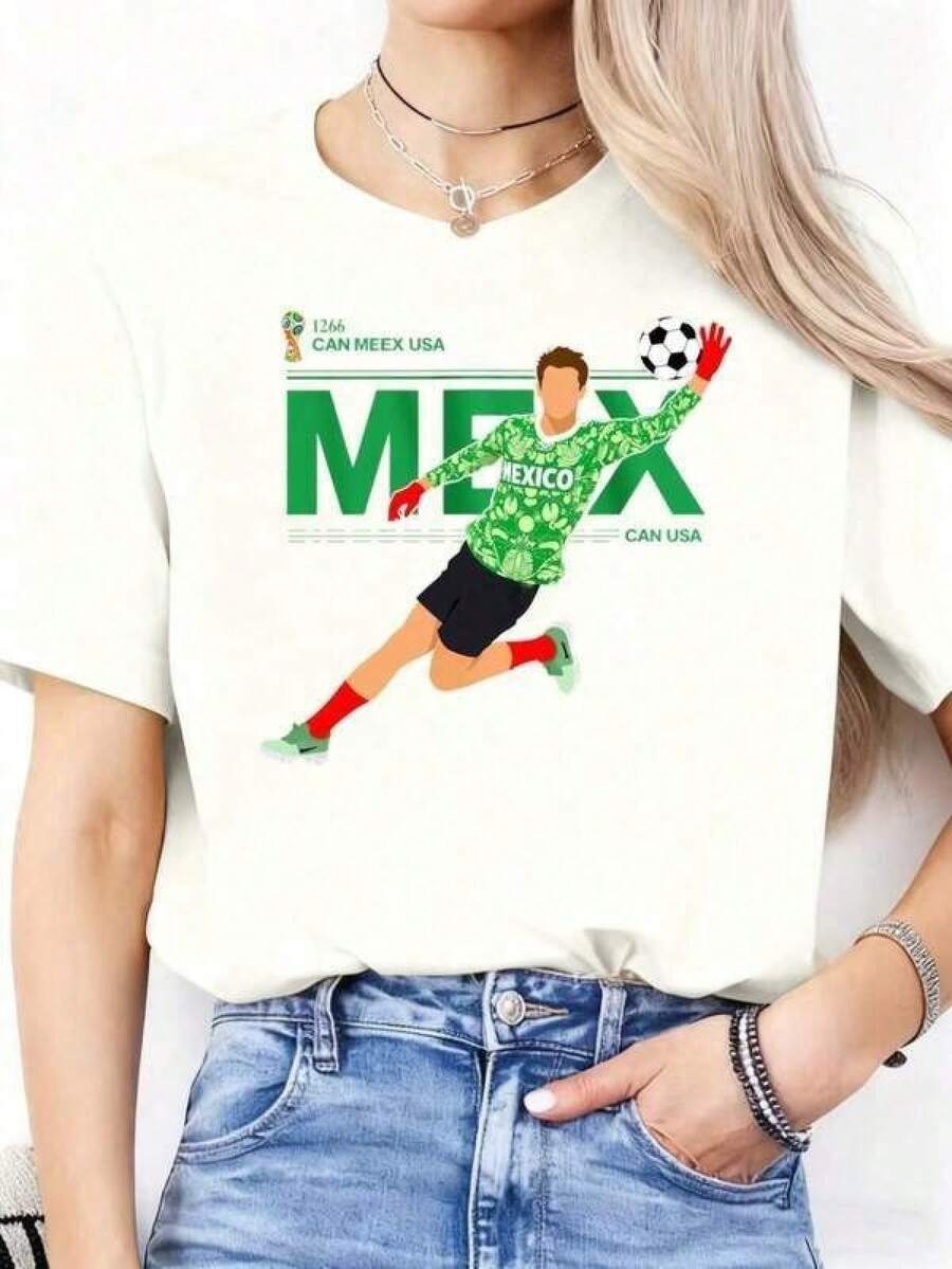 Camiseta unisex de algodón puro,2026MundoCopaTemáticoCamisetaMundoCopa2026TCamisaEE. UU. PuedeMéxicoFútbolGráficoTee100%PuroAlgodónDiversiónImpresoRedondoCuelloCortoCon mangasMujeresCamisetaAdecuadoParaDeportesEventosVacacionesFiestasSalidasDeportesYOtrosVacacionesRegalos, camisetasdemujertopsdemujerblusascasualesparadamablusasparamujerblusascasualesparaDama, DeportivoEstilo,Al aire libreActividades, SuavesAlgodón,InformalDiarioRopa, CreativoDiseño,Al aire libreJugar - Negro - Ver 1