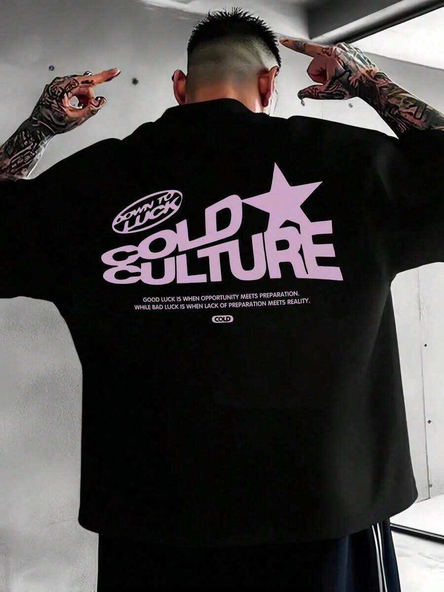 This Men's One-Piece Cotton Shirt Features Soft Fabric, A Skull Pattern And The Dellone Brand Logo, Making It Perfect For A Casual Urban Style. - Black - View 1