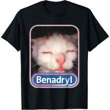 Camiseta versátil 2026Cute & Funny Weird Cat Viral Meme T‑Shirt, Unisex Funny Graphic Tees,Camisetas para hombre, camisetas para mujer, estampados de anime, ropa imprescindible para apoyar el Mundial, camisetas gráficas para niños, adecuadas para el uso diario, camisetas para hombre, camisetas con temática de verano de 2026 - Negro - Ver 1
