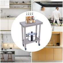 YUNRUX Food Service Carts & Trolleys - Silver - View 9
