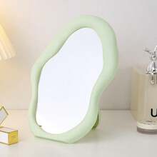 Cloud-Shaped Makeup Mirror | Desktop Storage Mirror | Adjustable Angle | Pink/White/Yellow - Multicolor - View 8