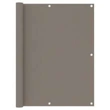 vidaXL Brise-vue pour balcon, revêtement de balcon avec œillets et corde, imperméable, pour balcon et terrasse, 90 x 800 cm, taupe, 100 % polyester Oxford - brun grisâtre - Voir 17