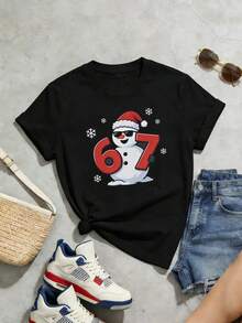 Camiseta de manga corta con cuello redondo suave y casual de verano para mujer, tops para salir, vintage, Gen Z, tops, curvas, ropa Y2K, algodón, Italia, Grecia, tops de mujer, tops bonitos, camisetas gráficas, conjuntos de primavera, estilo callejero americano, casual deportivo, estilo unisex, estilo casual urbano, casual, jersey, camisetas holgadas, ropa de calle retro, estilo de los 90, estilo de los 2000, subcultura, estilo europeo, tops negros, tops blancos, conjuntos de fiesta de los 90. Blanco - Negro - Ver 3