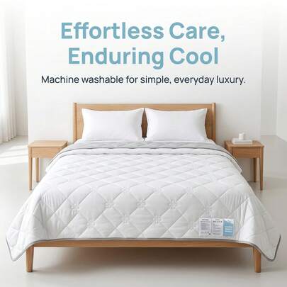 [1pc Summer Thin Quilt] Summer Cooling Blanket, Arc-Chill Cooling Quilt With Q-Value Greater Than 0.45, Double-Sided Breathable Fabric, Suitable For Hot Sleepers, Summer Anti-Sweat Blanket, Non-Pilling And Fade Resistant | Machine Washable, Multi-Size Fits Various Scenarios | Suitable For Students, Hotels, Home, Office Nap, Travel, Vacation Rental, Camping, Car, Etc.