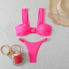 Conjunto de bikini sexy, bikini de dos piezas - Rosa Fucsia - Ver 10