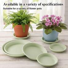 5pcs/Set Plant Saucers, Flower Pot Bottom Water Tray, Multiple Sizes 5", 6", 7", 8", 9", 11", 12", Durable Plastic Material, Wear-Resistant And Anti-Pressure, Suitable For Indoor And Outdoor Plants - A - View 1