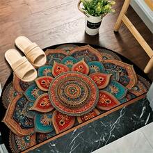 Modern Crystal Sky Half-Circle Moroccan Non-Slip Backed Rug, Machine Washable, Stain Resistant, Medium Pile, 6mm Thick - Fashionable Arrow Pattern, Suitable For Hallway, Entryway, Bedroom And Hotel - Multicolor 9 - View 16