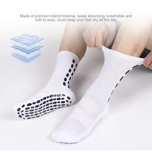 8 Pairs Grip Soccer Socks Colorful Non Slip Sports Football Basketball Hospital Yoga Socks For Men Women - 4 đen + 4 trắng - Xem 6