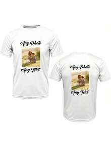 PB TECH Personalised Unisex Stag T-Shirt - Customised Image/Picture/Photo/Text - Black - View 4
