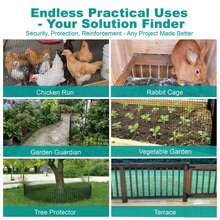 Chicken Wire Fencing Hardware Cloth 1/2inch 24inx100ft PVC Wire Mesh Vinyl Coated Fence Rust Resistant Welded Metal Roll For Home Garden Plant Rabbit Cage Poultry Wire,19 Gauge Welded Chicken Wire Fencing For Chicken And Home Improvement Projects - 24inx100ft - View 5