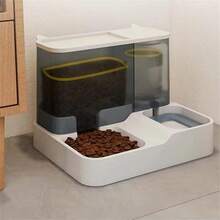 2-In-1 Automatic Pet Feeder, Dog Feeder, Cat Water Drinker, Blue, PP Material, 2.8L Food Container Capacity, 1L Water Container Capacity, Perfect For Small To Medium-Sized Dogs And Cats - Default - View 8