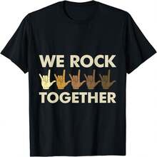 Funny We Rock Together playera - Negro - Ver 2