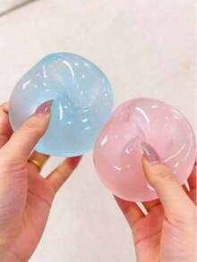 粉色麦芽糖慢回弹减压玩具，麻糬造型，抗压感官解压玩具，柔软模拟透明麦芽糖材质，慢回弹，适合作为节日礼物、趣味可爱礼物、生日礼物、复活节礼物、万圣节礼物、圣诞节礼物、派对小礼物、慢回弹减压玩具、黄油味慢回弹玩具、奶酪味慢回弹玩具（颜色随机） - A - 查看 2