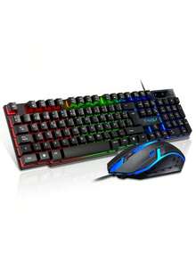 Kit de Teclado Y Mouse Usb Gamer RGB Español Mecánico Tec-T350 - Ver 1