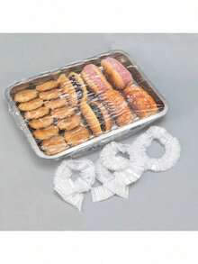 MIUL 1/20/50/100入 70CM 一次性透明食物蓋，防塵麵包蓋，適用於烘焙店與居家，3種尺寸可選，適合戶外、露營、返校使用，省空間 - 彩色 - 查看 10