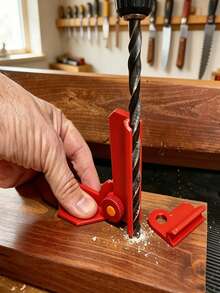 5-Angle Adjustable Drill Guide | 0°, 30°, 45°, 60°, 90° Precise Positioning, Suitable For Short/Long Drill Bits, Single-Handed Operation, Portable Woodworking Auxiliary Tool - Multicolor - View 1