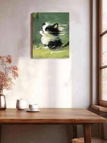 可爱猫咪DIY数字油画 绘画工艺品 成人家居装饰 40x50厘米/16x20英寸 节日礼物 - 40*50厘米 - 查看 4