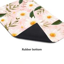 1pc Elegant Floral Pattern Printed Silica Gel Carpet, Easy To Clean, 3D Printed Rectangle, Suitable For Entryway, Living Room, Kitchen, Bedroom, Hallway, Bathroom, Laundry Room - Polyester Carpet, Suitable For Indoor And Outdoor Home Decor - Multicolor - View 9