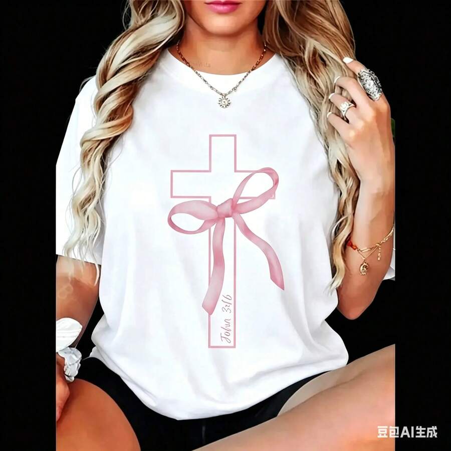 Camiseta 100% Algodón Coquette Christian con Lazo Rosa y Cruz, Versículo Bíblico Juan 3:16, Camiseta Unisex de Cuello Redondo para Hombres y Mujeres, Estilo Grunge, Álbum Gráfico 67, Divertida, Rifle, Casual, Manga Corta, Vintage, Camiseta 'In Utero', Calavera, Clásica para Hombres, Estampado de Doble Cara, Anime, Necesito Cigarrillo - Blanco - Ver 1
