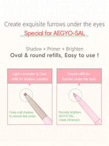 Colorgram 2-In-1 Cute Mini Eyeliner Pencil - One End Matte Eyeshadow To Define Lower Lash Line, Other End Luminous Highlighter To Brighten Under-Eye Area. Smooth Texture, Smudge-Proof, Water-Resistant, Enlarges Eyes For Charming Korean Makeup Look. Compact Design For Easy Carry, Suitable For Daily, Touch-Up, Commute And Travel - 03 General Color Tone - View 5