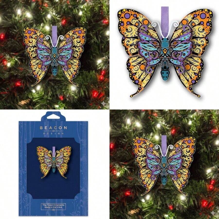 Decorative Hanging Ornaments - Gold - View 1