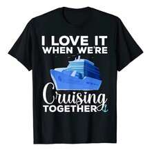 Camisetas divertidas con un estilo artístico genial de cruceros para hombres, mujeres, familias, parejas, entusiastas de los cruceros, amantes de los viajes, camisetas de vacaciones, ropa para actividades al aire libre. - Negro - Ver 2