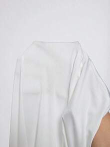 Camiseta unicolor de cuello cuadrado - Blanco - Ver 8