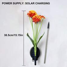1个太阳能蜂窝花形地插式灯，仿真蜂巢灯，太阳能供电，适用于户外庭院花园装饰草坪灯 - 彩色 - 查看 6