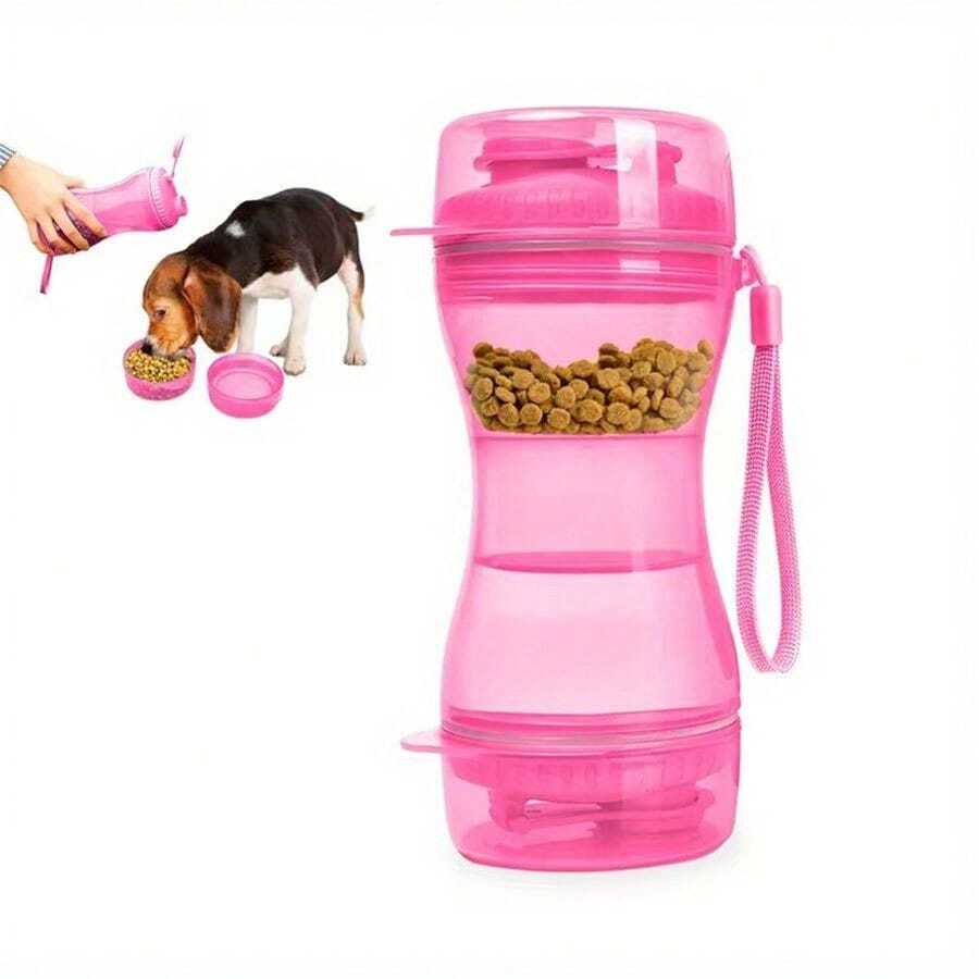 1pc Portable Dog Water Bottle, Pet Travel Water Dispenser, Outdoor Dog Water Container, Carry-Along Dog Drinking Cup - Multicolor - View 1