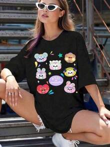 Women T-Shirts - Black - View 8