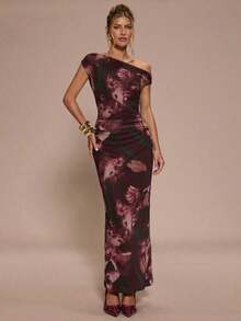 Vestido de mujer de verano asimétrico con volantes y estampado / Vestido de playa / Vestido largo / Ropa de mujer de verano / Ropa de playa / Vestido de discoteca / Vestido para figura pequeña / Vestido de graduación / Vestido de mujer / Ropa de - Multicolor - Ver 4