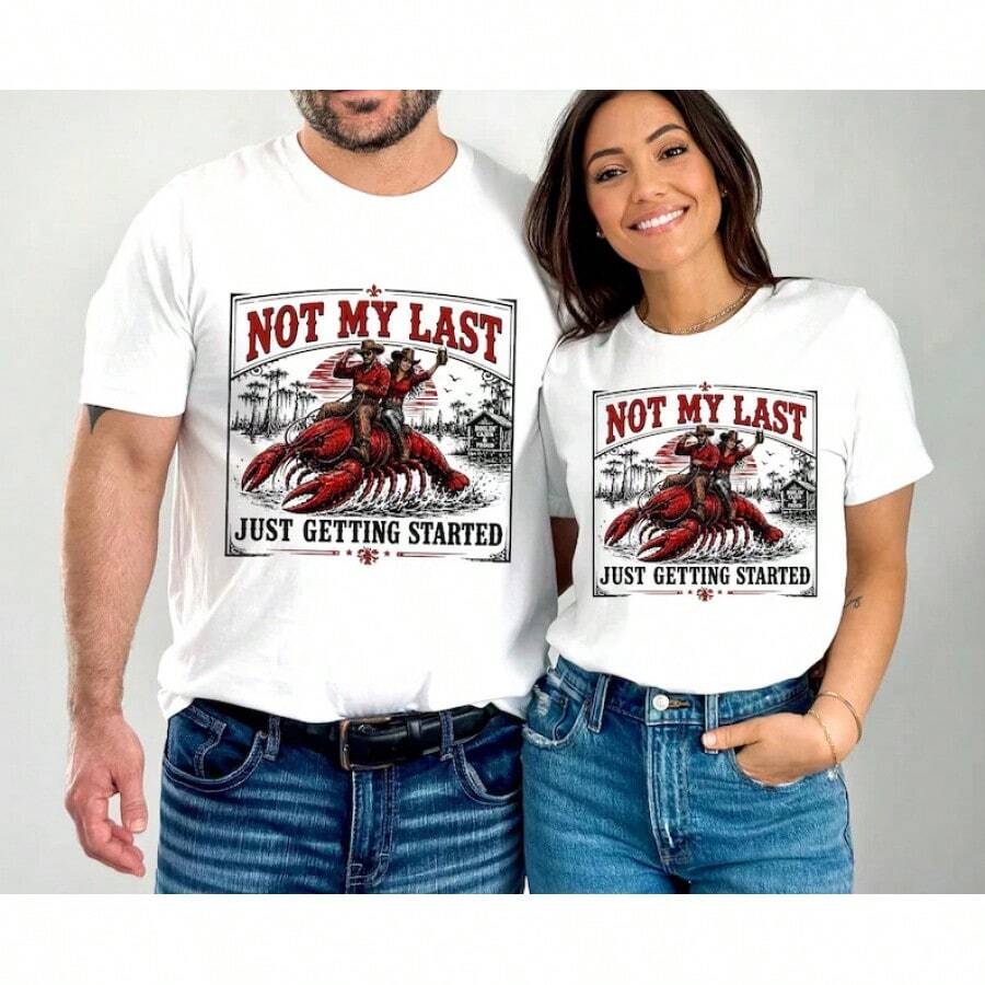 Camiseta de Pareja con Diseño de Cangrejo de Cajun, Camiseta Retro de Cangrejo Estilo Vaquero, Camisetas Divertidas a Juego del Sur, Regalo para de Cangrejos de Luisiana, Estética Occidental Vintage - Extrañar - Ver 1