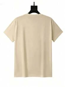 Single Garment, Not A 3-Piece Set. Set Of 1 Women's Short-Sleeved T-Shirt In A Retro American Style, Featuring City Name Prints. Soft To The Touch, Comfortable, And Versatile. Choose 1 Of 3 Models. Suitable For Holy Week And Easter. Viva Mexico! Suitable For Labor Day And Mother's Day. - 米色 - 查看 2