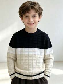 New Collection Of Children's Knitted Sweaters For Autumn And Winter. - Model 9 - Beige - View 1