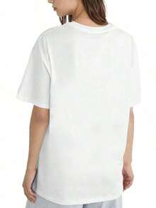 American Hearts Leopard Print Teacher T-Shirt - Putih - View 4
