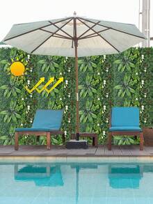 1pc Artificial Green Wall Panel, Size 40cm*60cm, Artificial Grass Wall Decor, Suitable For Garden Fence, Privacy Screen, Indoor/Outdoor Backyard Decoration, Wedding & Party - Multicolor - View 5